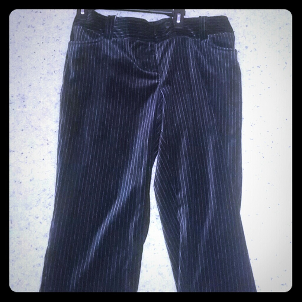Black Velvet striped pants